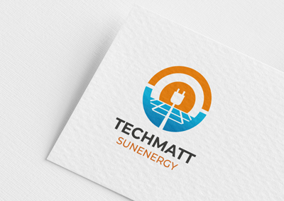Projekt logo – instalacje fotowoltaiczne Techmatt